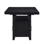 Counter Height Dining Table with Storage Rubbed Charcoal