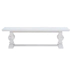 Natural Traditional Solid Pine Double Pedestal Bench