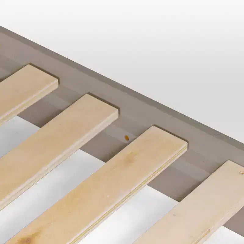 Wooden Platform Bed Frame with Chevron Headboard