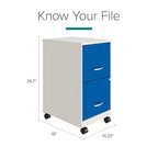 18 Deep 2-Drawer Letter Width Vertical File Cabinet
