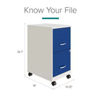 18 Deep 2-Drawer Letter Width Vertical File Cabinet